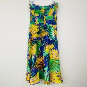 Lisa Charmel multicolor dress green blue size small